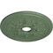 Ekena Millwork Rose and Ribbon Ceiling Medallion (Canopies up to 4"), 23 5/8"OD x 4"ID x 1 1/2"P, Athenian Green CM23ROAGF - alternate 2